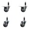 Service Caster 3'' Thermoplastic Rubber Swivel 1'' Expanding Stem Caster Set 2 Total Lock Brakes, 4PK SCC-EXTTL20S314-TPRB-2-S-2-1 - alternate 1